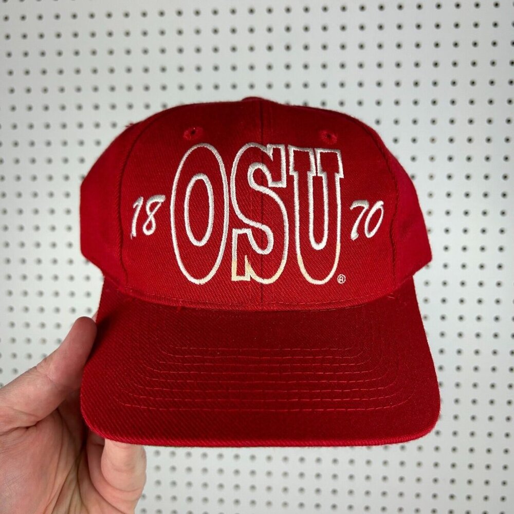 Ohio State OSU Buckeyes Snapback Hat Russell Athletic Stitched‎ 90s Vintage Wool